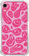 Pink Melting Smile Face Case Compatible with iPhone XR, Aesthetic Trippy Smiling Face Case for iPhone XR for Teens Men and Women, Cool Trendy TPU ...