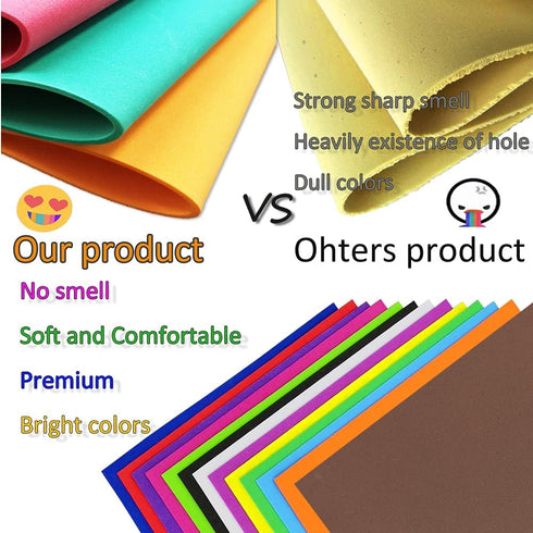 104 Pack Foam Sheets Craft 5.5x8.5 inch Eva Color Foam Paper Set for Crafts Project Preschoolers Classroom Scrapbooking DIY Handcraft by MEARCOOH...