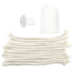 Alcohol Lamps Wick 10pcs Cotton Wick with 1 Piece Porcelain Wick and 1 Piece Plastic Cap Glass Alcohol Burner Lamp Accessaries Teaching Equipment ...