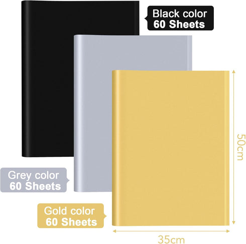 NACHLYNN 60 Sheets Metallic Tissue Paper Bulks Gold Silver Black Gift Wrapping Paper 14 x 20 inch Art Paper Crafts for Graduation Crafts Gift Wedd...
