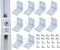 10Sets 1" x 1"Series Aluminum Profile L-Shape Corner Bracket,10pcs Inside Corner Bracket with 20pcs Sliding T Nuts and Screws,for 1010 T Slot Alum...