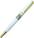 Inlay Mother of Pearl Design Handmade Ballpoint Pen Retractable Executive Gift Deluxe Rollerball Point Black Ink (White)...
