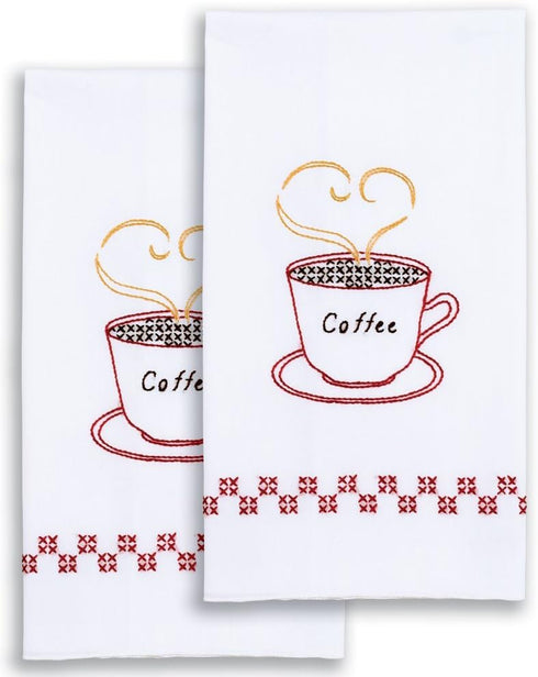 Jack Dempsey Coffee Time Decorative Hand Towels Small...