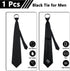 Mantieqingway Black/Red Tie Pre-tied Adjustable Zipper Neck Ties for Men, Mens Necktie for Office Graduation School Uniforms...