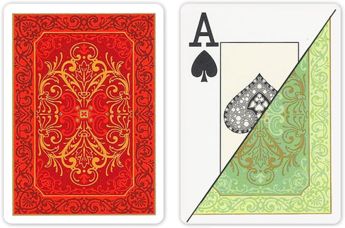 DA VINCI Persiano, Italian 100% Plastic Playing Cards, 2-Deck Set Poker Size Jumbo Index, with Hard Shell Case and 2 Cut Cards...
