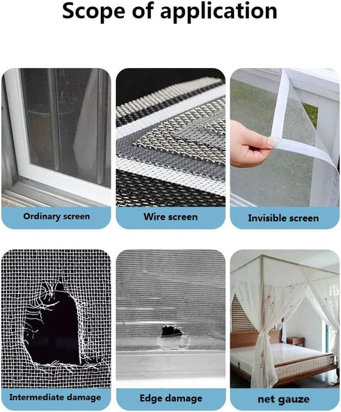 FLYZZZ Window Screen Repair Patches Big, Screen Door Repair Kit?Self-Adhesive Screen Kit Suitable for Repairing Holes&Tears (10Pcs)...