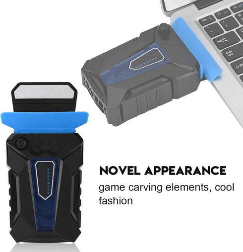 Laptop Cooler, Portable Slim 5V Mini Air Extracting Adjustable Quiet USB Powered Laptop Notebook Cooler Cooling Fan Compatible for Most Laptops Di...