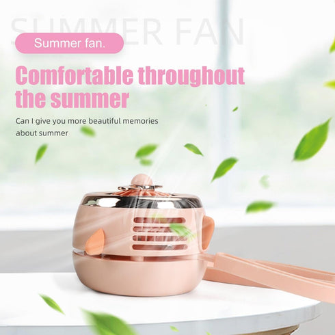 Portable Neck Fan, Mini Handheld Fan Personl Fan Neck with 3 Wind Speed Adjustable, USB Rechargeable Fan Cooling Necklace Fan for Kids Girls Boys ...
