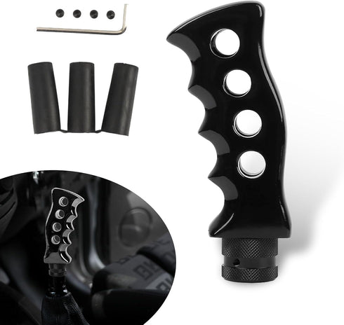 1 PC Car Manual Gear Shift Knob, Knife Handle Decoration Comfortable Grip Modified Gear Shifter with Adapter, Resin + Metal Gear Lever Wave Stick ...