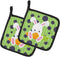 Caroline's Treasures BB6903PTHD Easter Polkadot Rabbit Pair of Pot Holders Kitchen Heat Resistant Pot Holders Sets Oven Hot Pads for Cooking Bakin...