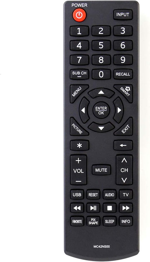 MC42NS00 Replacement Remote Control fit for Sanyo TV DP24E14 FVD5044 FVF5044M DP39D14 DP42D24 DP65E34 FVD3924 DP50E44 DP55D44 DP58D34...