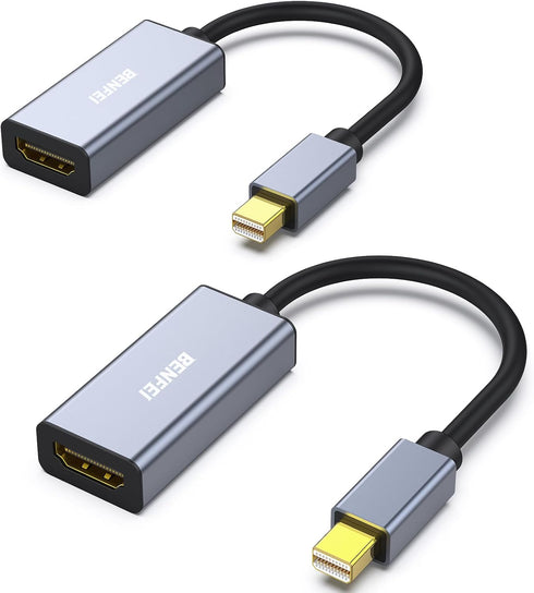 BENFEI 2 Pack Mini DisplayPort to HDMI Adapter, Thunderbolt 2 to HDMI Adapter Compatible for MacBook Air/Pro, Microsoft Surface Pro/Dock, Monitor,...