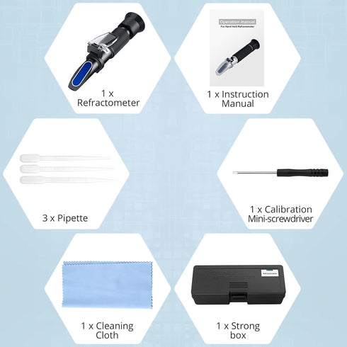 Grape Wine Refractometer Brix Alcohol Refractometer for Grape Wine Brewing Measure Sugar Content & Predict Alcohol Degree Dual Scale of 0-40% Brix...