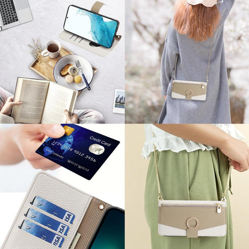 Asuwish Phone Case for Samsung Galaxy S22 5G Wallet Cover with Screen Protector and Mirror PU Leather Flip Cover Ring Card Holder Crossbody Strap ...