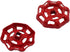 2Pcs Red Round Wheel Handle Hose Bib Handle 6x6mm Iron Outside Faucet for Valve Shafts Replacement Parts...
