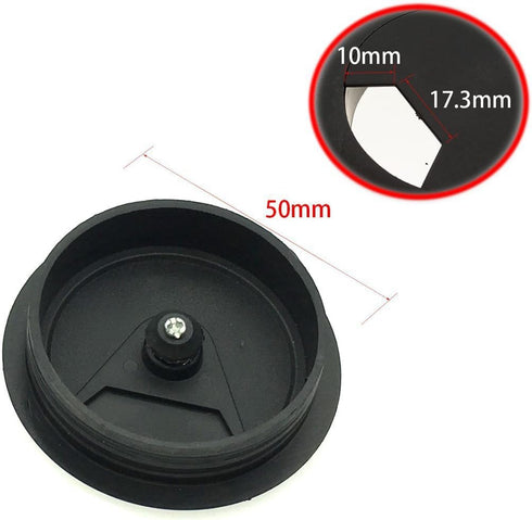 YXQ Desk Hole Cord Grommet 2 inch Wire Organizer Hide Adjustable Cables Through Computer Office Desk Cover Plug Cap Plastic Black, 5Piece...