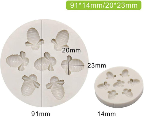 Bumble Bee Silicone Chocolate & Soap Mould - 3D Honeycomb Cake Topper Decoration & Ice Cube Desserts & Candy Mould...