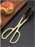 2-PACK Serving Tongs for Buffet Party Catering,Stainless Steel Thickening Food Tongs Salad/Cake/Bread Tongs Kitchen Salad Scissors (Golden)...
