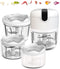 (100+250+350ML) White 3 CUP Cordless Mini Food Chopper,Small Food Processor for Garlic,Nut,Meat...