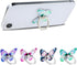 4 PCS Butterfly Cell Phone Ring Holder Zinc Alloy Cute 360°Rotation Metal Finger Pattern Painted Universal Phone Ring Holder Compatible for All Sm...