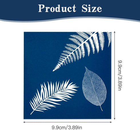 70 Sheets Cyanotype Paper 3.9 x 3.9 Inch Sun Print Paper Kit High Sensitive Sun Paper Solar Activated Nature Sun Printing Kit Drawing Paper for Ad...