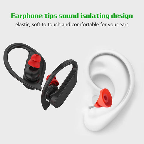 Replacement Eartips Silicone Earbuds Buds Set Earplug Compatible with PowerBeats Pro Beats Wireless Headset and universal for 3.8mm caliber headse...