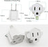 3 Prong to 2 Prong Adapter,YOELVN 3-2 Prong Grounding Outlet Converter, Portable Fireproof 200? Resistant Wall Outlet Plug Adapter,Three Prong Ada...