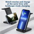 MMOBIEL Wireless Charger Compatible with iPhone, Apple Watch and AirPods - Foldable 3-in-1 Wireless Charging Station Compatible with Qi Magsafe Ch...