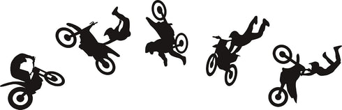 Cool Motocross Wall Sticker for Home Decor Decals Motocross Graphic Extreme Sport Motorcycle Silhouette Removable Wall Art DIY Vinyl...