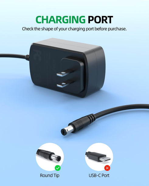 27V Massage Gun Charger Fit for Sharper Image 1011666 1013983 1013985 1013002 1012667 2437599 1014392 2313786 2316222 Powerboost Percussion Deep T...