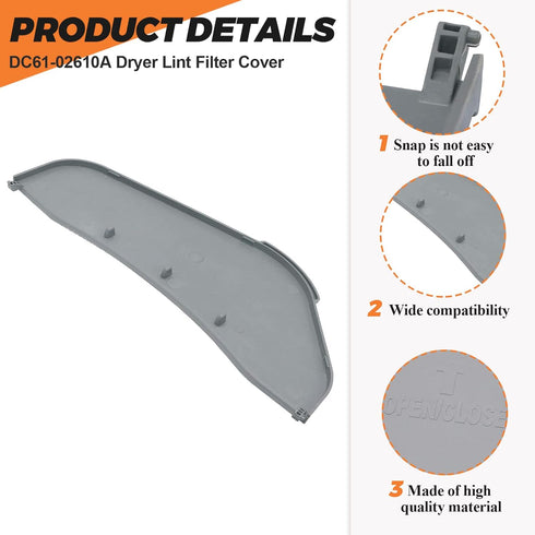 DC61-02610A Dryer Lint Filter Cover by Beaquicy - Replacement for Samsung Dryer