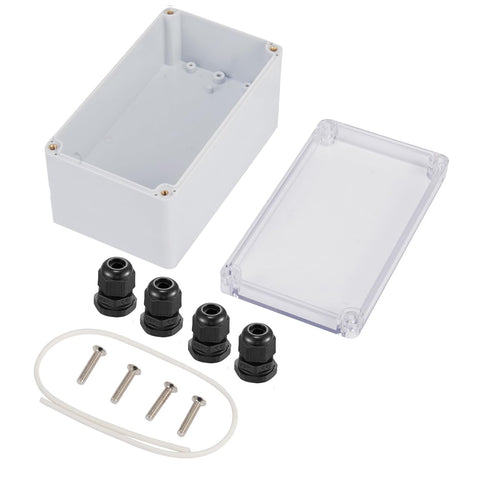160x110x90mm ABS Plastic Junction Box, Waterproof IP65 Electrical Enclosure Box Universal Project Connection Box with PC Transparent Clear Cover 6...