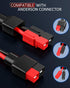 ELECTOP 45A Connector to O Ring Terminal, Compatible with Ads Port Adapter 10AWG Battery Connector Cable with 15A/20A Protection Fuse for Automoti...