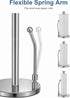 SMARTAKE Paper Towel Holder, Paper Towel Dispenser Standing Weighted Base Non Slip, Spring Arm for Easy Tear, Stainless Steel Paper Towel Holder f...