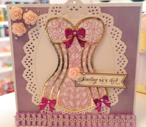 KSCRAFT Cute Corset Layering Metal Cutting Dies Stencils for DIY Scrapbooking/Photo Album Decorative Embossing DIY Paper Cards...
