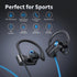 Wireless Headphones Bluetooth 5.3 Headphones with 16 Hours Playtime, Over-Ear Stereo Bass Earphones with Earhooks Headset, Sports Earbuds with Sto...