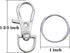 Metal Swivel Lanyard Snap Hooks and Split Key Rings Chain Hook Keychain, 100 Pieces...