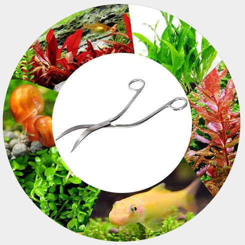 Aquarium Scissors,Aquarium Fish Tank Stainless Steel Mirror Wave Scissors,Professional Water Grass Scissors Landscape Maintenance Tools,Perfect fo...
