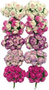 100 pcs Mini Rose Mixed Pink Colors Mulberry Paper Flower 15-18 mm Scrap Booking Wedding DIY Craft Supplies Card, Small Roses (Mixed Pink)...