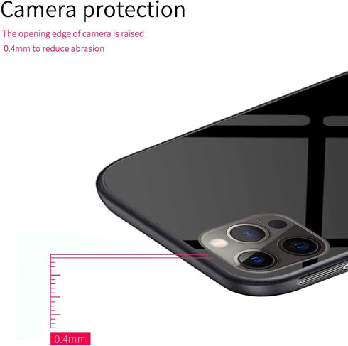 Case for iPhone 12 Pro Max, for iPhone 12 Pro Max Cases with Full Camera Lens Back,Protector Phone,Tempered Glass Quality,Silm Cover 6.7 inch, Bla...