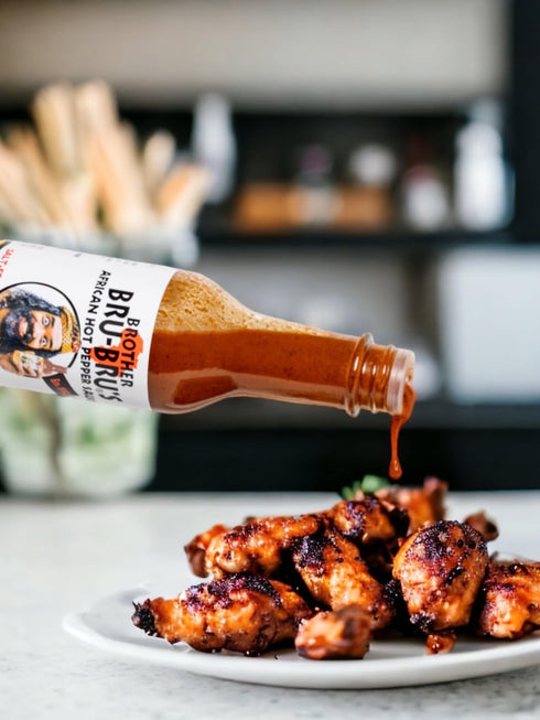 Brother Bru-Bru’s Hot Sauce – No Sodium, Salt Free, Sugar Free, Gluten Free, Vegan – African Hot Pepper Habanero Sauce, Seasoning & Spice – 5 oz (...