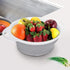 QiMH Collapsible Colander and Strainer Set of 3-2 PC 4 Quart(1 gal) and 1 PC 2 Quart(0.5 gal) - BPA Free & Dishwasher-safe Silicone Kitchen Foldab...