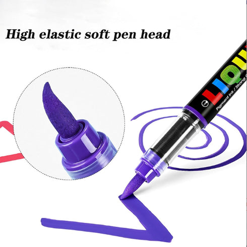 12 Colors Acrylic Paint Fabric Permanent Markers for Rock Canvas Wood Glass Ceramic Nail Painting Kit Art Pen...