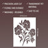 Peonies Stencil - Flower Stencils for Painting on Wood, Canvas, Paper, Fabric, Wall, Furniture - Stencils for Crafts Reusable for Art, Cards, Jour...