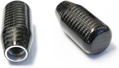 iJDMTOY Glossy Black Real Carbon Fiber Shift Knob Compatible with Most Car 6-Speed, 5-Speed, 4-Speed Manual or Automatic, etc...