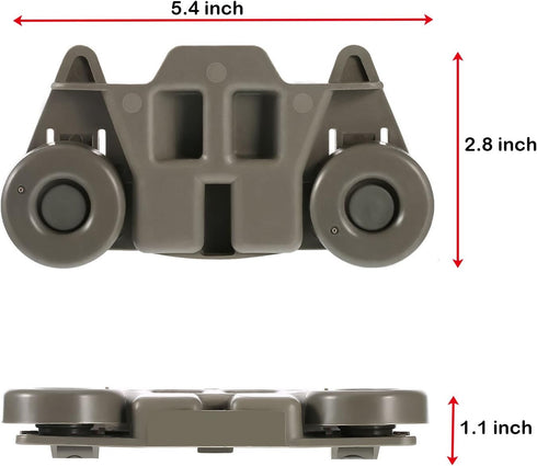 YMDparts 2 Pack Black Dishwasher Lower Rack Wheels for Whirlpool, KitchenAid, Maytag, Kenmore - W10195416, W10195416V, AP5983730, W10105417, PS117...