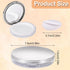 Loose Powder Container, 3 Pieces Compact Powder Container with Puff and Mirror,3 g/ 0.11 Oz Reusable Empty Refillable Makeup Powder Case Portable ...