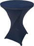 Navy Blue 32 Inch Round x 43 Inch Tall Spandex Cocktail Tablecloth Folding Cover Stretch...