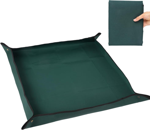 Oubest Plant Repotting Mat Thickened Oxford Fabric Indoor Plants Potting Mat 29.5"x29.5" Medium, Waterproof Transplanting and Dirt Control, Pottin...