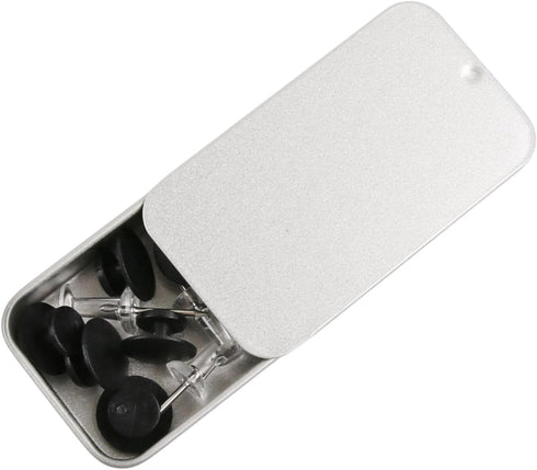 Vagocom 2Pcs Empty Push and Pull Storage Boxes,2.36x1.34x0.43inch / 60x34x11mm Small Metal Box with Lid for Storing Crafts, Sewing Supplies and Ot...